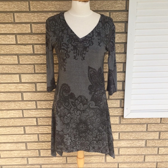 Papillon Dresses & Skirts - Papillon Handkerchief Dress  Medium Grey and Black